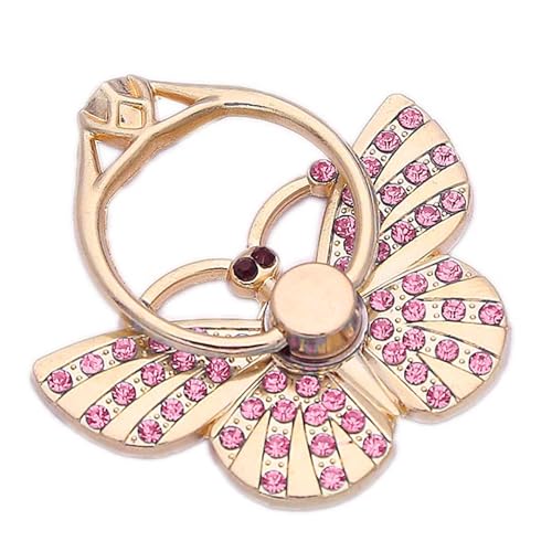 【送料無料】5WYOUKE スマホリング 携帯リング リング ホルダー ダイヤモンド付き 蝶 指輪型 携帯電話..