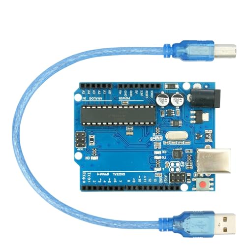 【送料無料】AMIUKON Arduino用 UNO R3コントロールボード 開発ボード ATmega328-P Arduino互換 ケーブ..