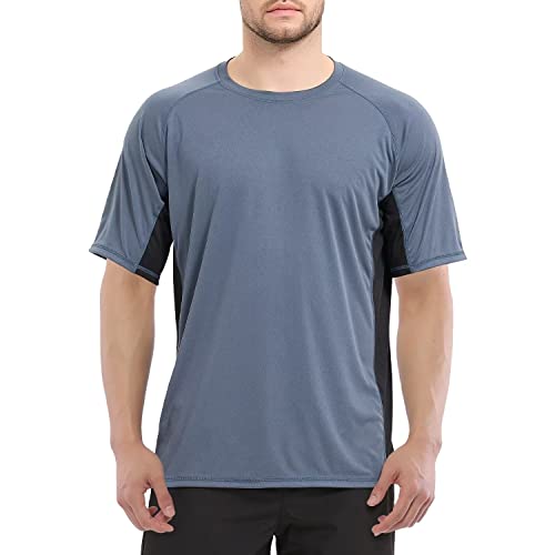 【送料無料】[Sillictor] ラッシュガード 半袖 メンズ ゆったり 冷感 ラッシュシャツ オーバーウェア 水着 大きいサイズ スポーツシャツ スイム tシャツ 夏 【通気速乾＆UVカット】