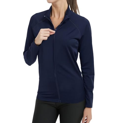 【送料無料】[Sillictor] ラッシュガード レディース 水着 ジップアップ フードなし ラッシュ パーカー 長袖 オーバーウェア UVカット スイムウェア プール 海 海水浴 日焼け対策 夏服 水陸両用 [UVカット・冷感速乾]