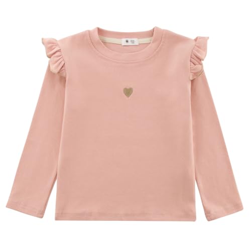 【送料無料】[Enfants Chris] 子供服 キッズ Tシャツ 長袖 女の子 カットソー ロングtシャツ 綿 丸襟 ..