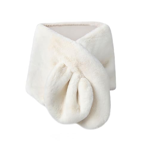 【送料無料】[Muzhilun] フェイクファー ストール 暖かい 厚手 大判 上品ファーショール 華やか 防寒 ..