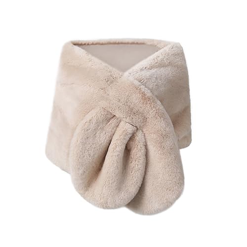 【送料無料】[Muzhilun] フェイクファー ストール 暖かい 厚手 大判 上品ファーショール 華やか 防寒 ..