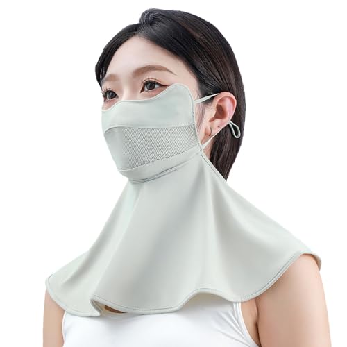 【送料無料】[ALUBES] UPF50+ UVカット フェイスカバー ネックカバー 冷感 夏用 布マスク 99%日焼け防..