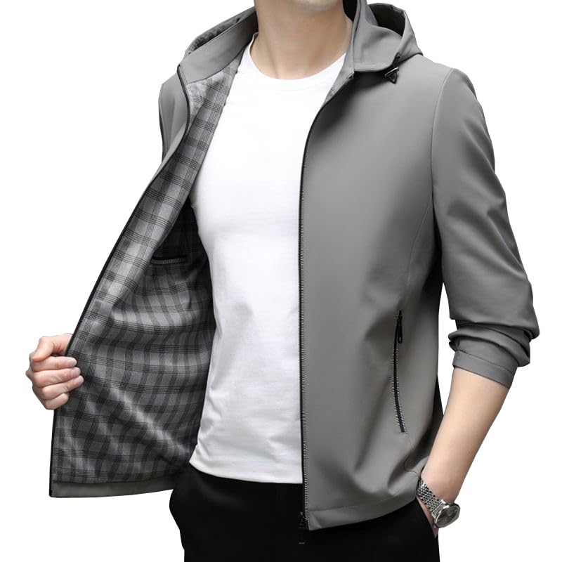 【送料無料】[Liaziong] ウインドブレーカー ジャンパー メンズジャケット フード取り外し可能ジップパーカー 防風 防寒 防水 マウンテンパーカー メンズ ジャケット 大きいサイズ メンズ コート 長袖 無地 暖かい 秋 冬 春