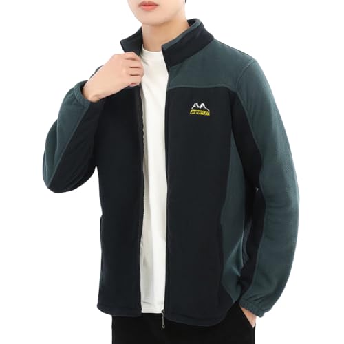 【送料無料】[Liaziong] ジャケットメンズ 冬服 防寒着 防風フルジップ アウトドア登山服 裏起毛 保温軽量 作業着 大きいサイズ メンズ コート ポケット 暖かい 無地 ジャンパー秋 冬服