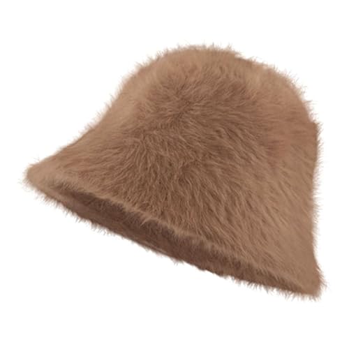 【送料無料】[LEZOOY] バケットハット レディース 冬繊細な毛羽が蓄熱防寒力アップ 暖かい ふわふわ 小顔効果 無地 柔らかい ハット 折りたたみ ハット 可愛い おしゃれ 通学 散歩 頭囲54-59 CM