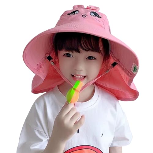 【送料無料】[LEZOOY] キッズ 春夏秋 UPF 50+ フラップキャップ メッシュ つば広 uvカット 熱中症対策 ..