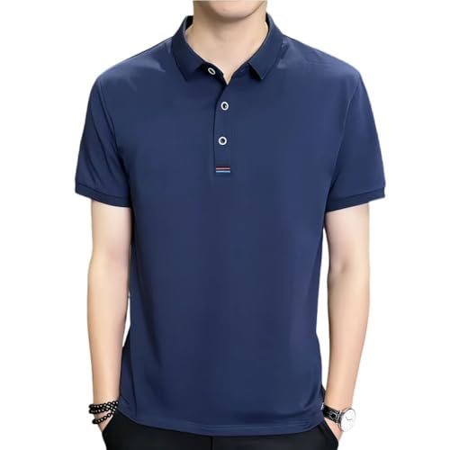 【送料無料】[Liaziong] メンズポロシャツ メンズ半袖Tシャツ ファッション クール ルーズ スタンドカラー ゴルフ レジャー コンサルティング フォーマル シンプル