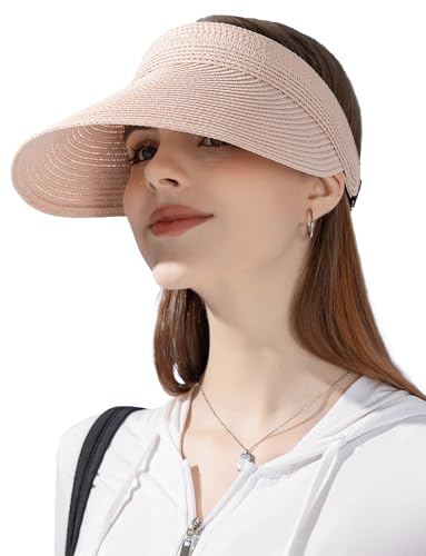 【送料無料】[Maeau] 麦わら帽子 レディース 日焼け止め ストローハット つば広 サンバイザー 小顔効果..