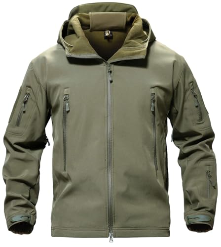 【送料無料】[TACVASEN] タクティカル ジャケット ソフト シェル アウトドア 保温 迷彩服 裏起毛 上着 ..