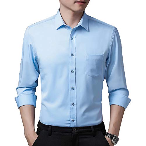 【送料無料】[Phorecys] ワイシャツ メンズ 長袖 ビジネス スリム 細身 インナー ノーアイロン 形態安..