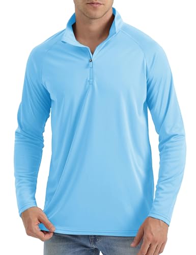 【送料無料】[TACVASEN] ラッシュガード メンズ ドライシャツ UVカット ロンT 1/4ジップ トレーナー カジュアル UPF50+ シャツ 立ち襟 ストレッチ 無地 春 夏 秋