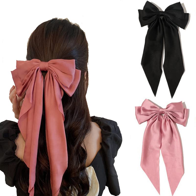 【送料無料】Rzilmer 2個セット バレッタクリップ 髪飾り ヘアーアクセサリー リボン お姫様 お茶会 婚式 和装 髪留め 人気 ビッグ リボン