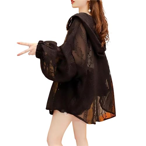 【送料無料】[SYitong] 刺繍 カーディガン レディース 夏 薄手 ゆったり 長袖 薄手 UVカット パーカー ..