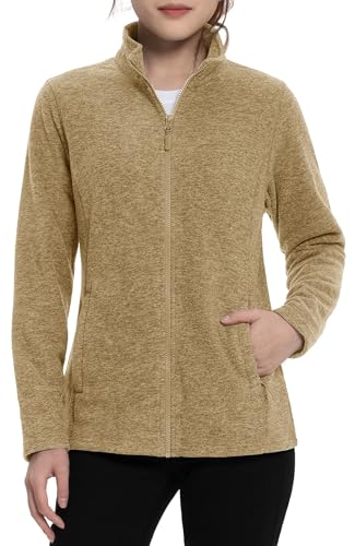 【送料無料】[TACVASEN] フリースジャケット レディース 薄手 ジップアップ 大きいサイズ 軽量 パーカー ランキングコート 釣りウエア 登山 トレーナー トレッキング 保温 防寒服 暖かい 無地 秋冬