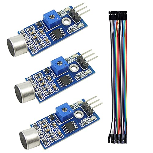 【送料無料】KKHMF 3個 サウンドセンサーモジュール声検出声コントロール