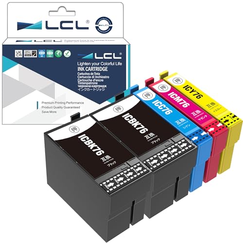 【送料無料】LCL エプソン用 IC4CL76 76XXL ICBK76 ICC76 ICM76 ICY76 （5パック 2BK/C/M/Y） 互換イン..