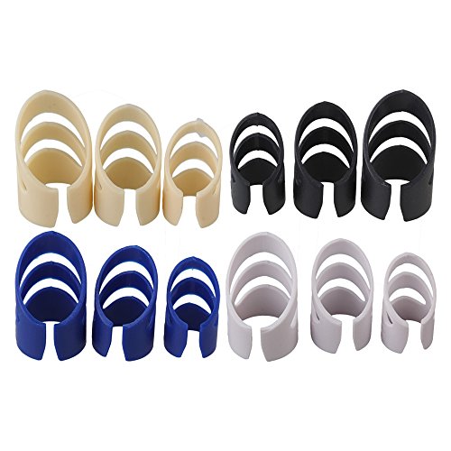 【送料無料】Yibuy 12個入れ S M L 多色 プラスチック製のギターフィンガーピック