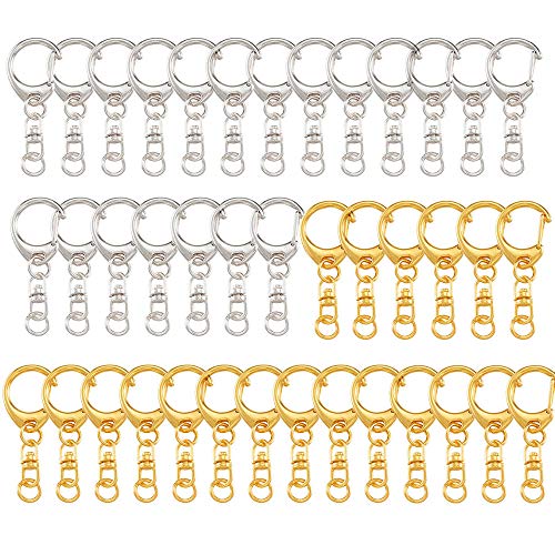 【送料無料】YFFSFDC キーホルダー金具回転カン付き ハンドメイド キーリング アクセサリー ネ ...