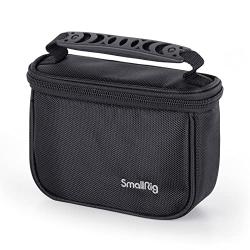 【送料無料】SMALLRIG カメラケース カメラ収納バッグ軽量 一眼レフ カメラバッグ 通気性メッシュ付き ナイロンハンドバッグ収納ボックス ダブルジップ（ブラック） - 3704