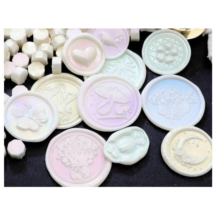 【送料無料】Sitengle シーリングワックス ワックスビーズ 八角形 小粒 2袋入 総計約200粒 封蝋 封筒用 手紙 招待状 祝福 告白 祝い 手紙 装飾...