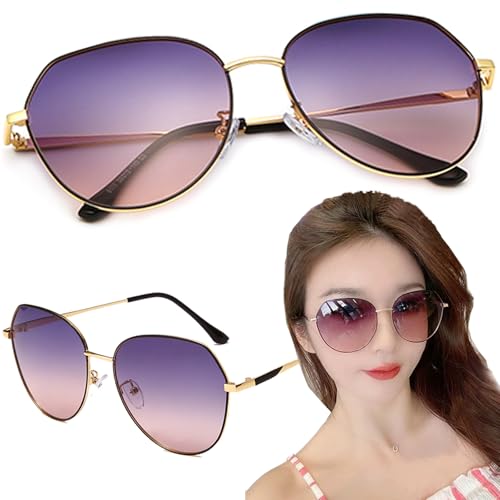 【送料無料】[Aollaa] 【2025年トレンド】偏光サングラス 大きめ人気 丸【薄い色・uvカット・軽量快適・ファッション性高い】レディース メンズ 大きめレンズ 度なしおしゃれ伊達メガネ sun glasses 紫外線カット 遮光サングラス 運転用