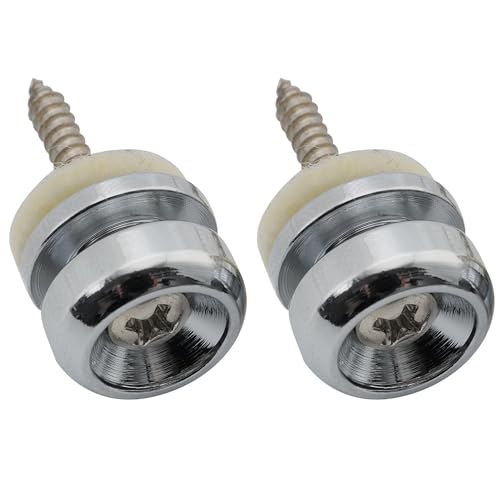 【送料無料】Musiclily Pro 14mmスチール製Dタイプ ストラップピン エレキギター/アコースティックギター/クラシックギター/ウクレレ用 (2個セット)