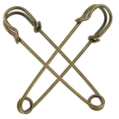 【送料無料】"DanYun 10枚入り 100mm 特大 安全ピン キルトピン カブトピン ストールピン おしゃれ ブ..