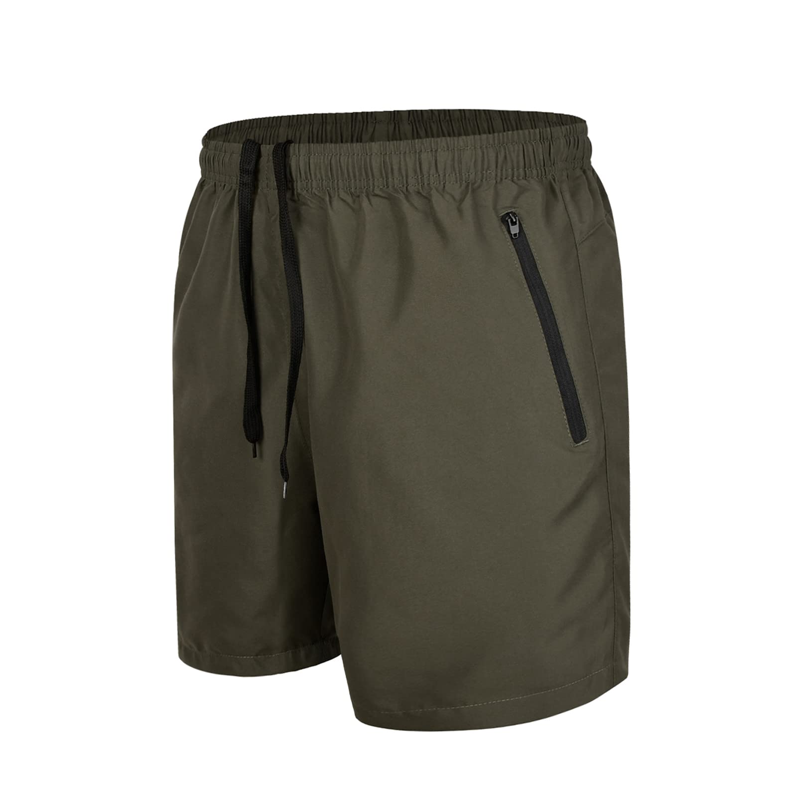 【送料無料】[SUNDAY ROSE] 水着 メンズ サーフパンツ インナー付き おしゃれ 海水パンツ ボードショーツ スイムウェア 水陸両用 速乾 ビーチパンツ 海パン ショートパンツ 速乾 夏 色：アーミーグリーン、サイズ：L