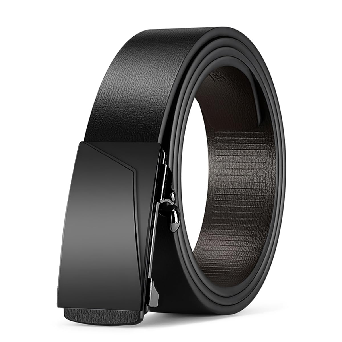 【送料無料】[ZHUYING] ベルト メンズ 本革 穴なし 無段階 オートロック式 プレゼントボッ ...
