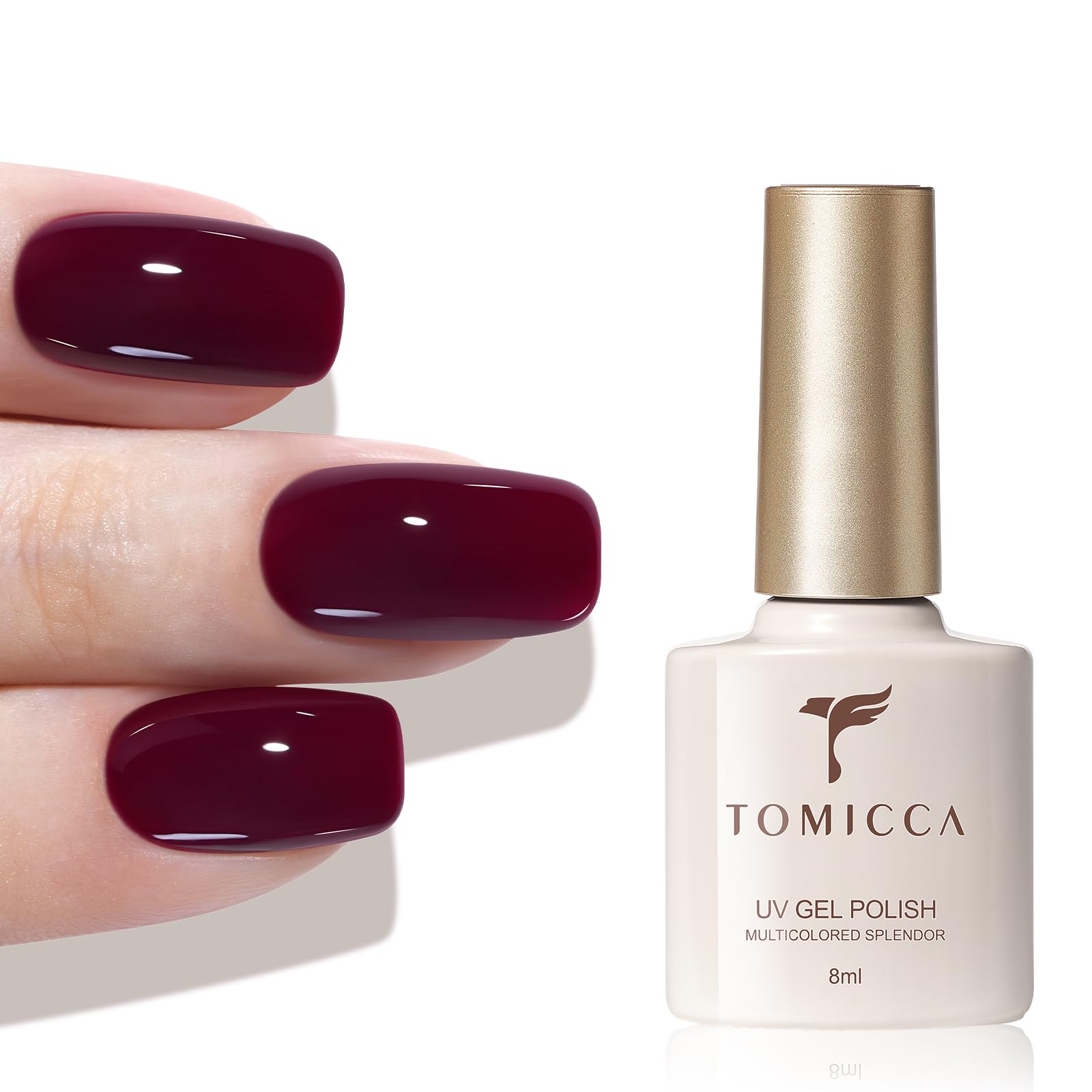 【送料無料】TOMICCA ジェルネイルジェルポ リッシュピュアカラージェル 8ml UV/LED対応 色:バーガンディレッド