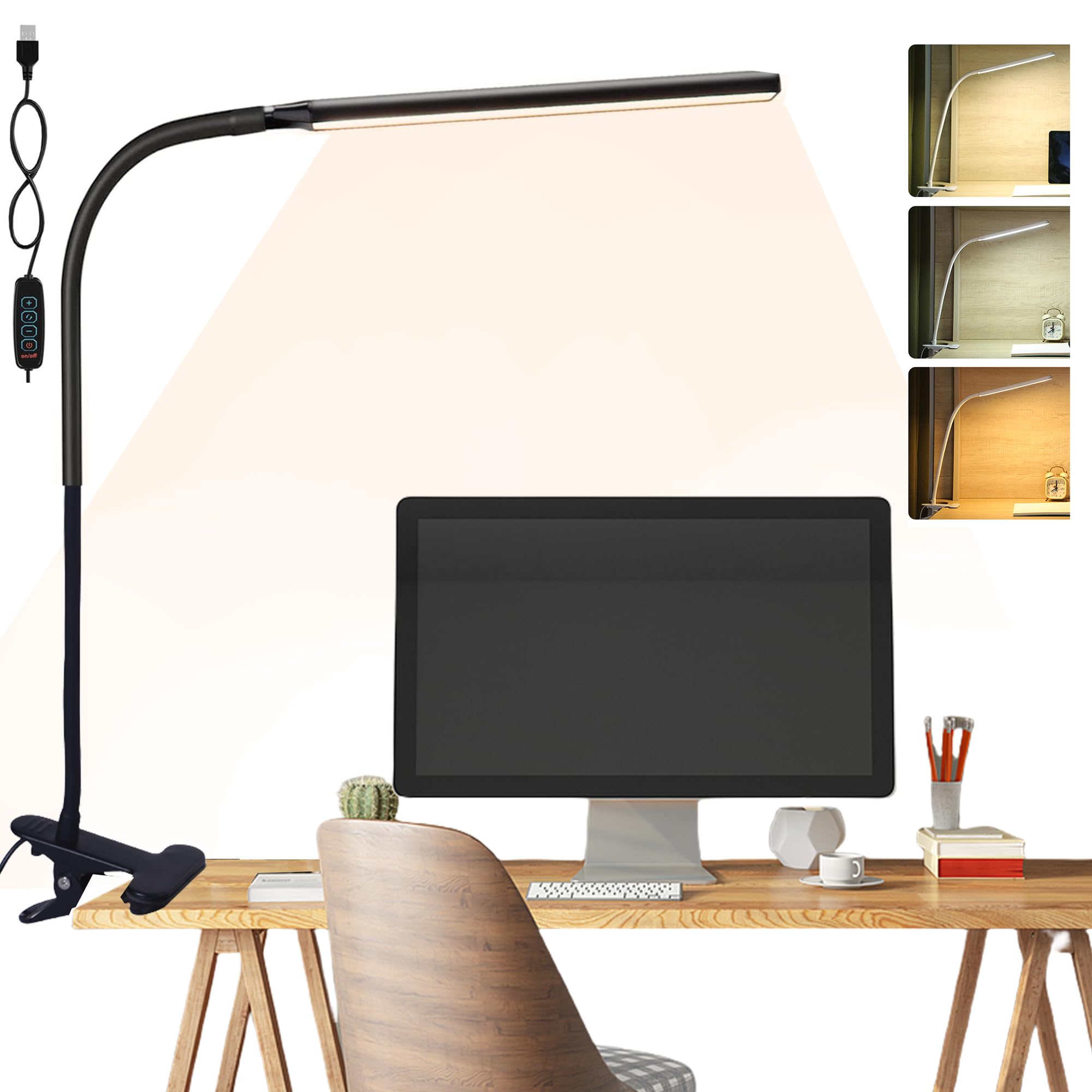 【送料無料】クリップライト 読書ライト スタンドライト YANHAO クリップライト led 明るい ...