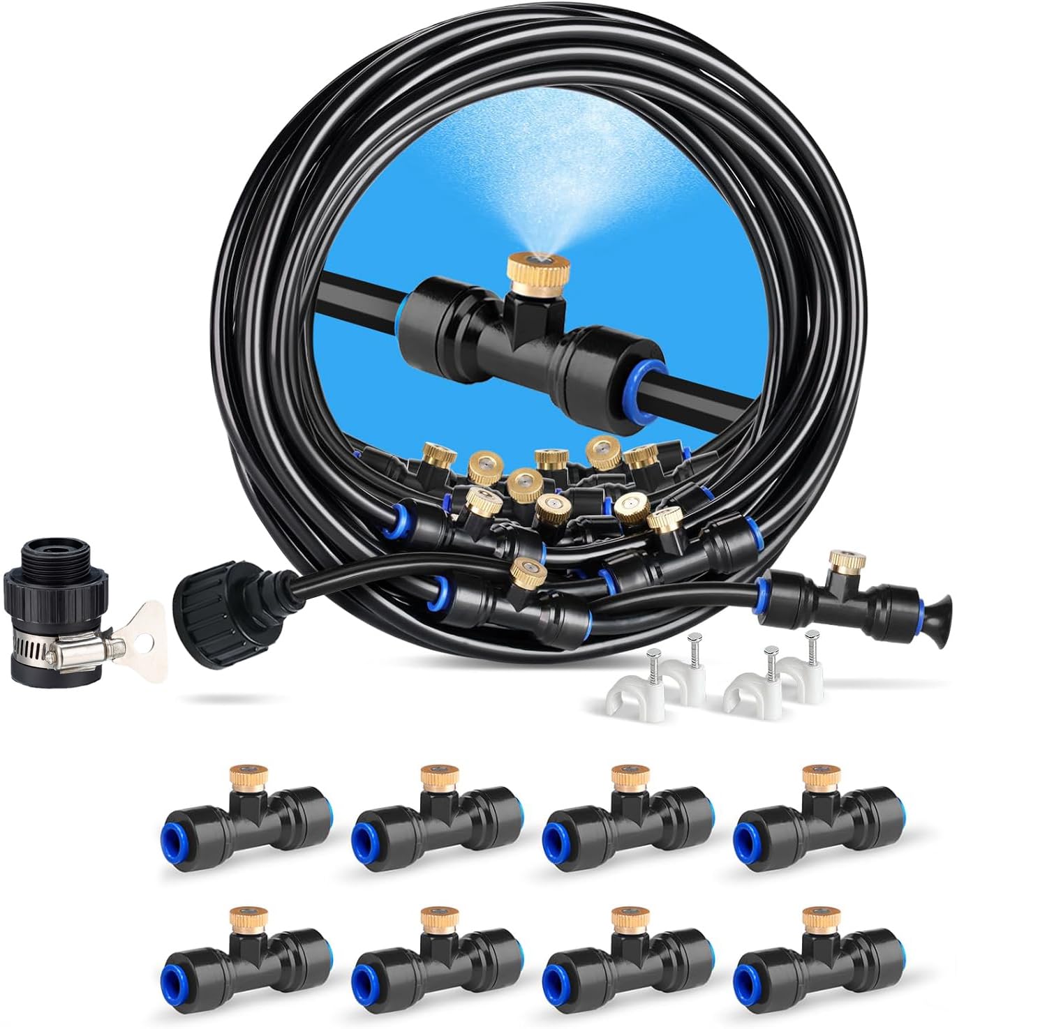 【送料無料】Menetop 噴霧ノズルミストシャワー 屋外 ミストノズル スプリンクラー 散水ノズル ドリッ..