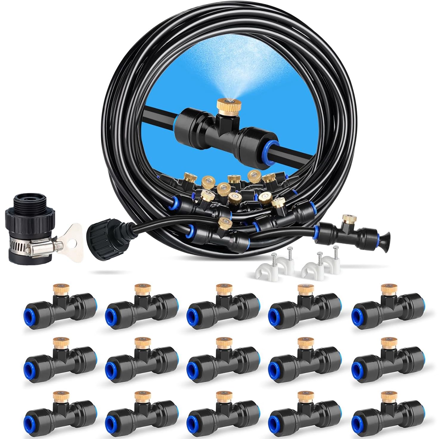 【送料無料】Menetop 噴霧ノズルミストシャワー 屋外 ミストノズル スプリンクラー 散水ノズル ドリッ..