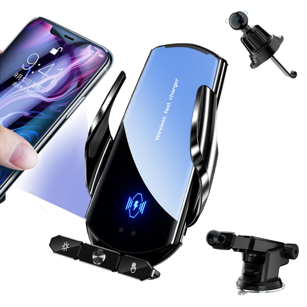 【送料無料】Be Oshare 車スマホホルダー 車載携帯ホルダー 吹き出し口フック付き ダッシュボードスタンド付き 15W ワイヤレス充電 バッテリー付き エ...