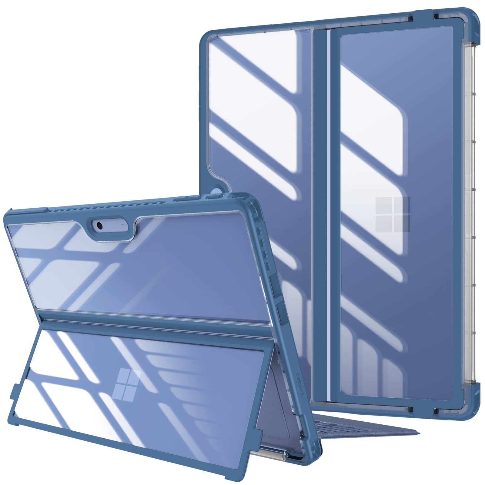 【送料無料】Fintie for Microsoft Surface Pro 10 2024 / 9 / 9 5G 2022 13インチ ケース タイプカバー ソフトTPU 全面保護型 スタンド保護機能付き キックスタンドケース 軽量 薄型 耐衝撃(ネイビー)