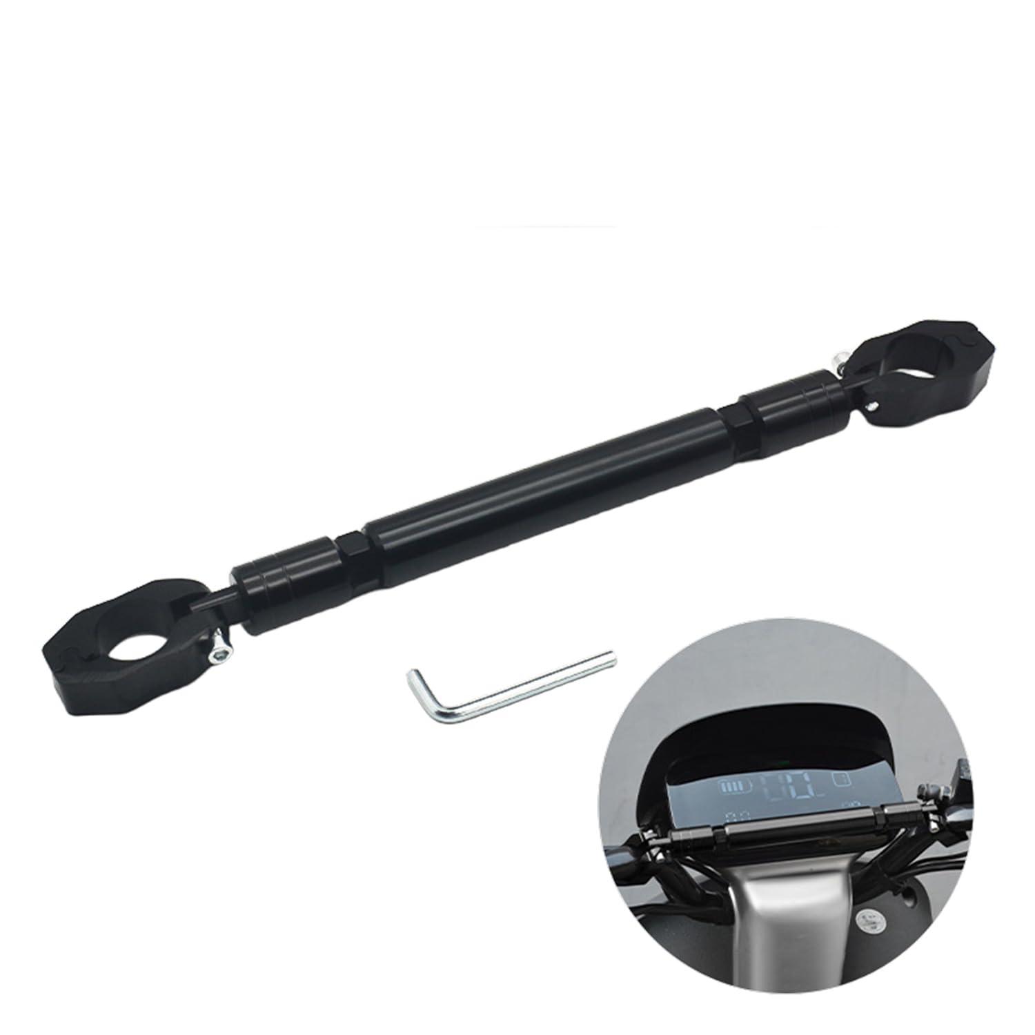 【送料無料】Lyyxjsltd FOR GB350 GB350C GB350S gb 350 gb 350 c gb 350 s gb350 gb350c gb350s 2021-2023 2024 オートバイCNCバランスバー調整可能なハンドルブラケットは、クロスバーアクセサリーを調整できます ハンドルブレース (ブラック)