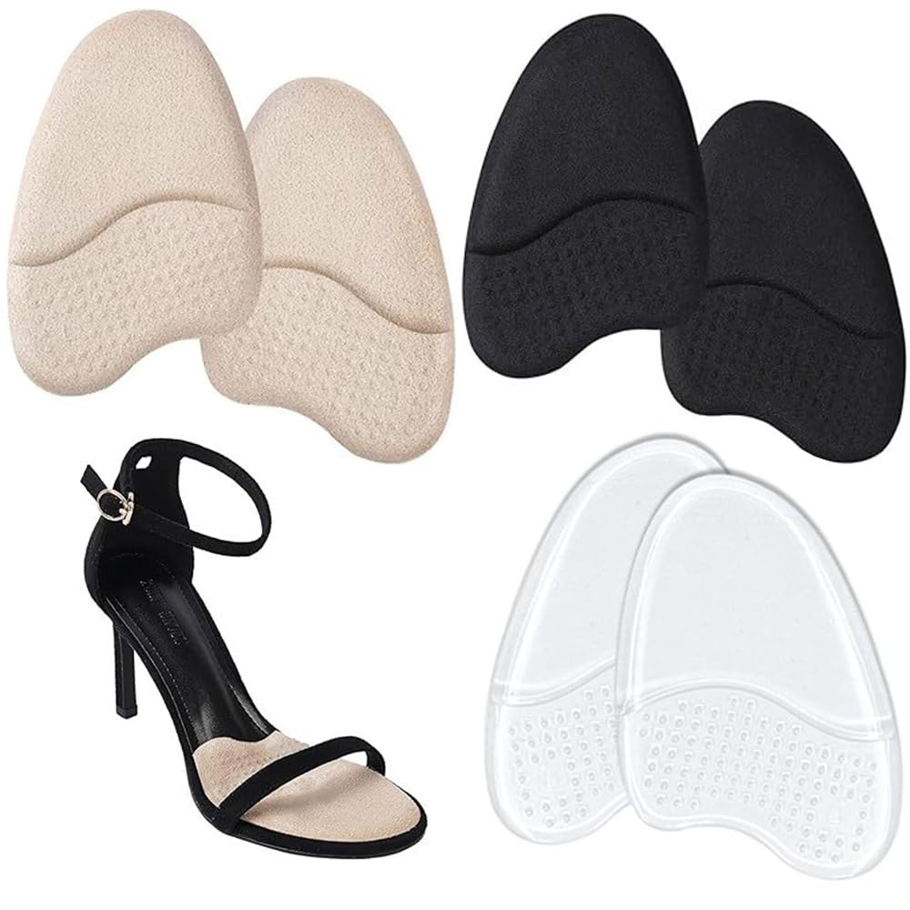 【送料無料】YJRUNFU パンプス 中敷き つま先用インソール 爪先クッション 3色 6枚 インソール ハイヒ..