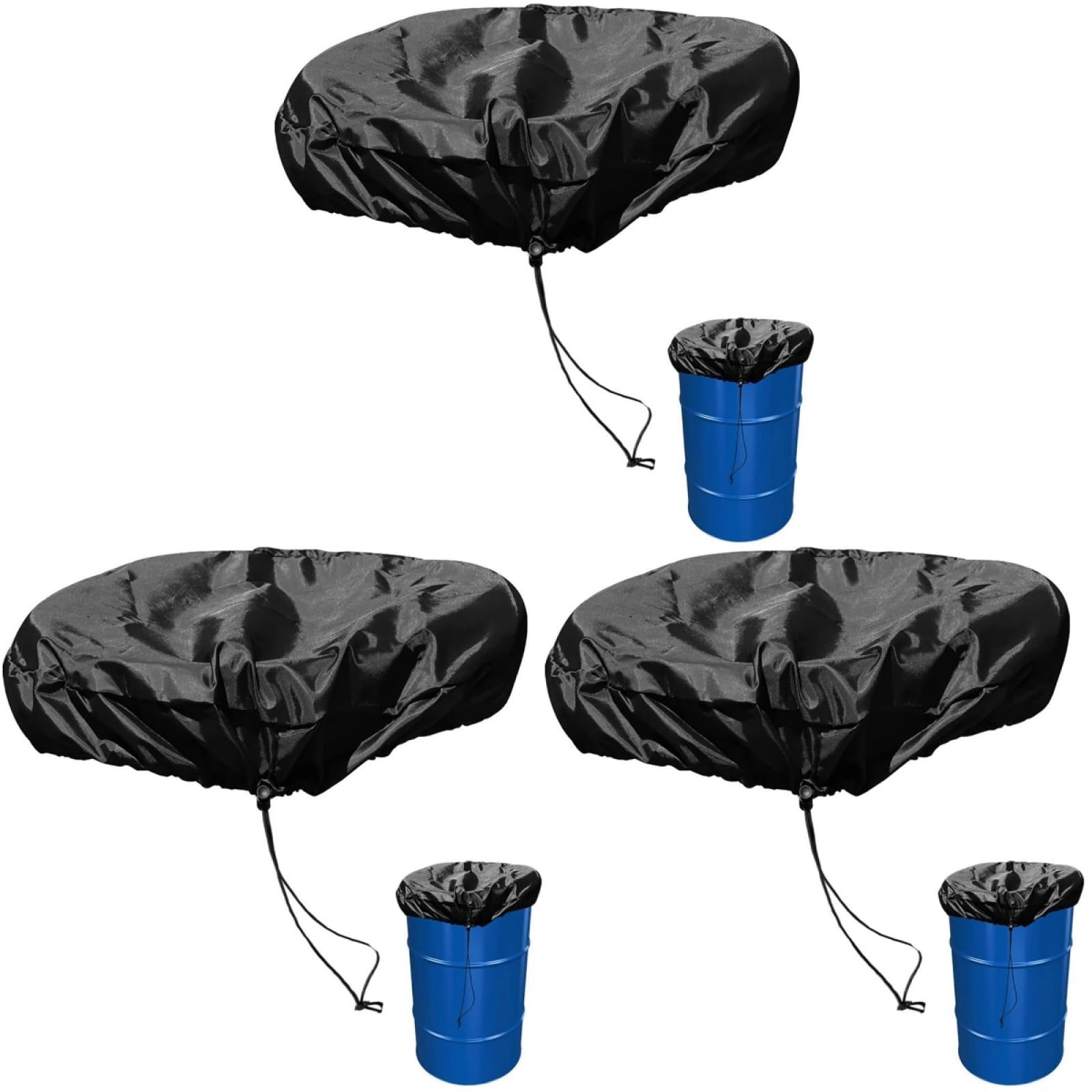 【送料無料】LIOOBO 3個 蓋 屋外 オックスフォード布バレルカバー 缶カバー 再利用可能な容器 ...