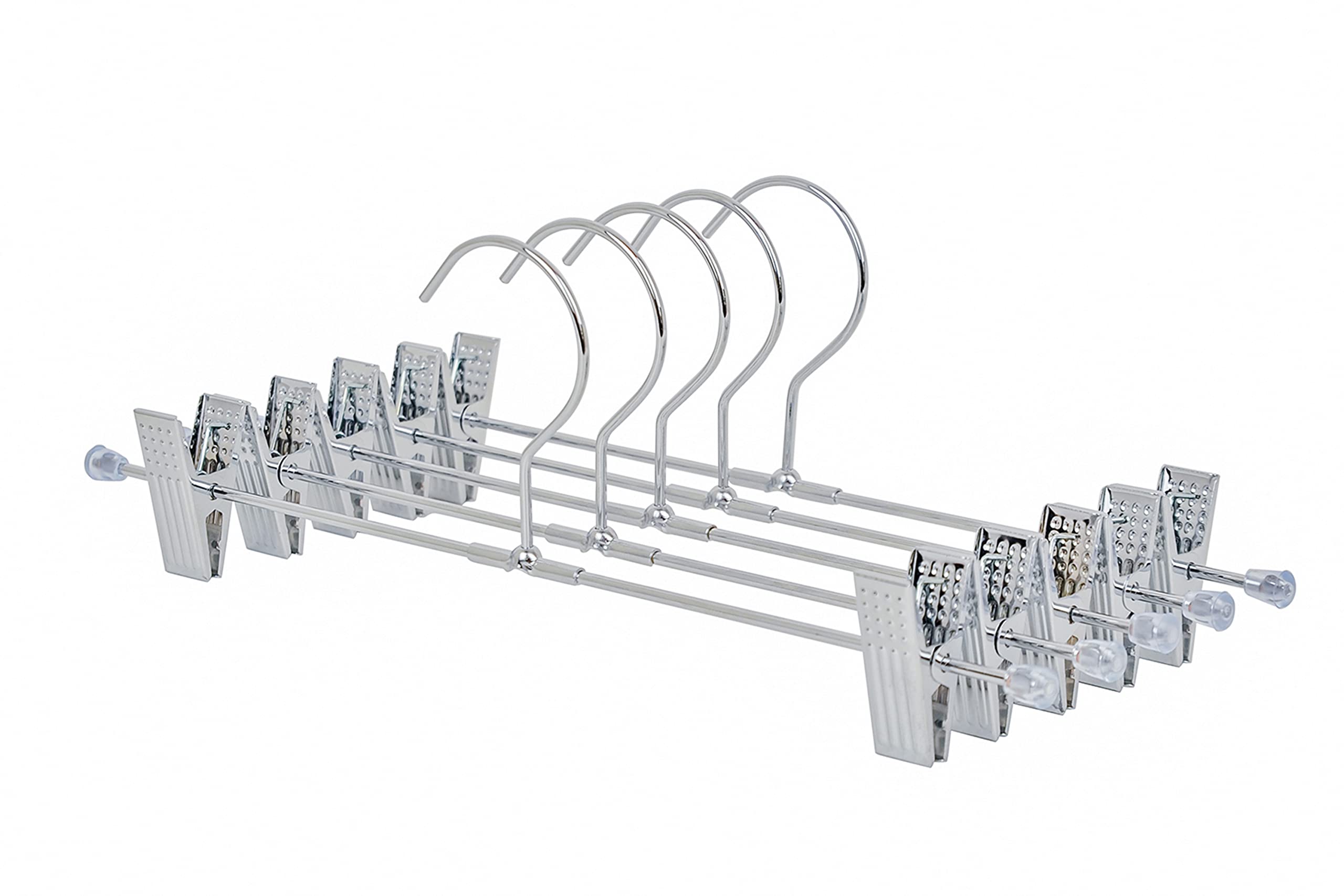 【送料無料】Amber Home スカートハンガー 20本 クロム スチール金属パンツハンガー メタルハンガー 強..