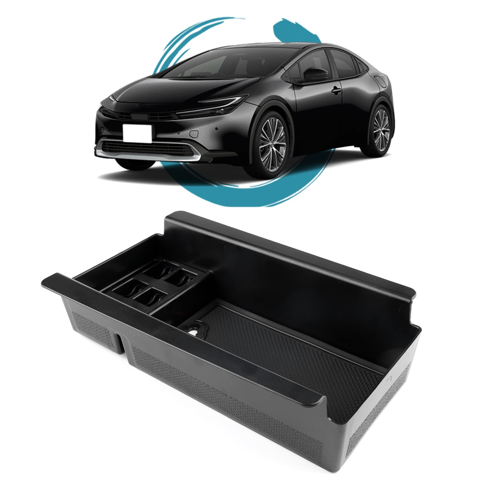 【送料無料】ruiya 2023新型 トヨタ プリウス60系 プリウス60 専用 コンソールトレイ コンソール トレイ コンソールボックス センターコンソール アクセサリー 小物入れ コインホルダー コインケース ABS素材 充電USB機能 ガタガタ音なし 内装パーツ カスタムパーツ (黒