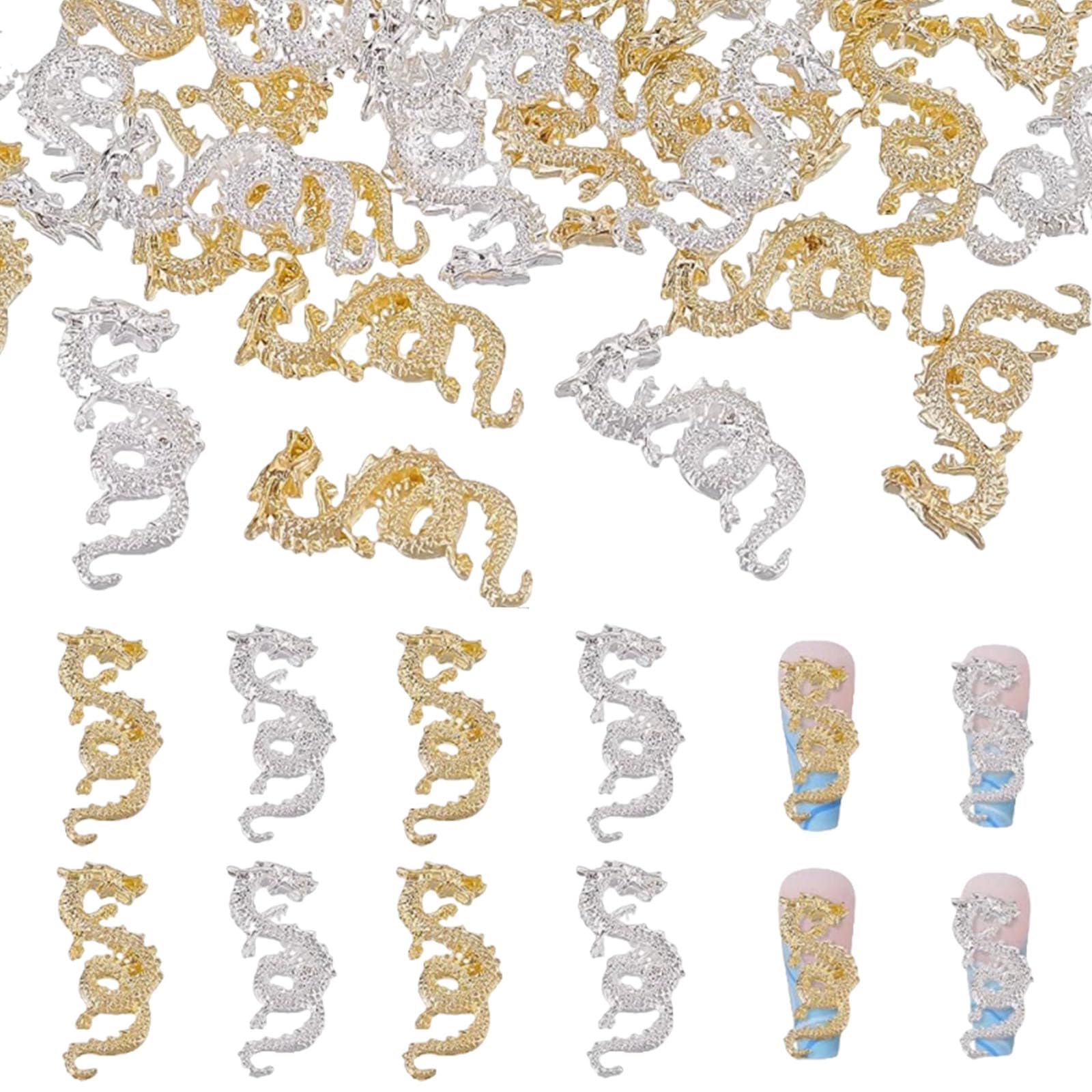 【送料無料】DFsucces ネイルパーツ ドラゴン 合金 3D立体 中国風 ネイル デコレーション メタル 龍 新..