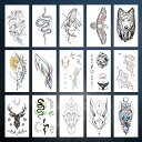 【送料無料】VIWIEU 15枚タトゥーシール 小さいリアル動物 レディース・メンズ用、クールなフェイクボディアームデコレーションの贈り物クリスマス&ホリデー ...