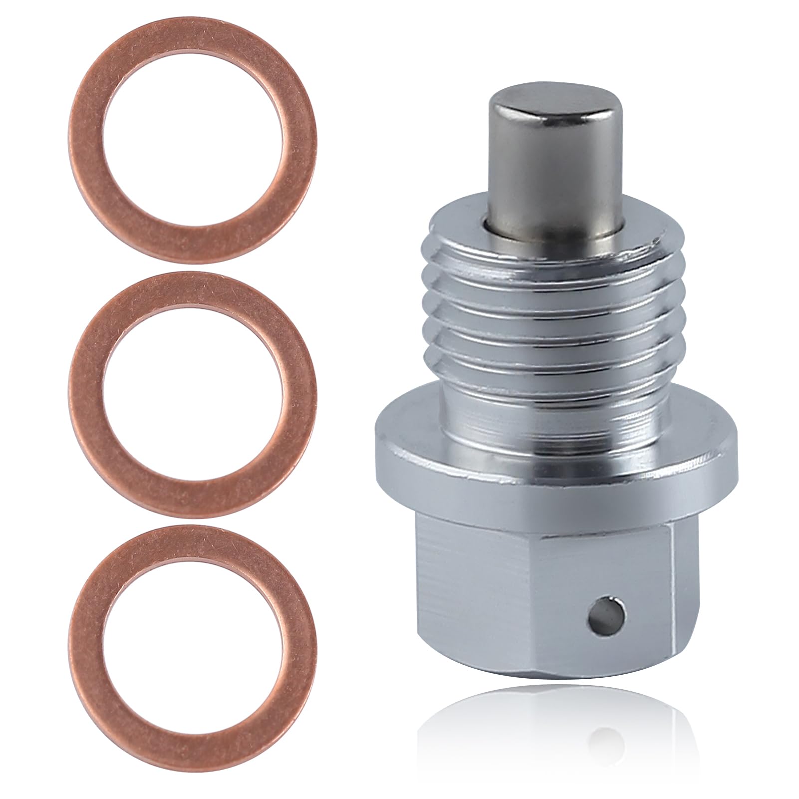 【送料無料】LEONTOOL マグネット式オイルドレンプラグ 磁気オイルドレンプラグ 強力 ドレンボルト M14 x 1.5mm オイルドレンボルト ドレンプラグ アルミニウム合金 エンジンオイル ドレンコック 汎用 エンジンオイルパンドレンねじ カー用 マグネット オイルパンドレン