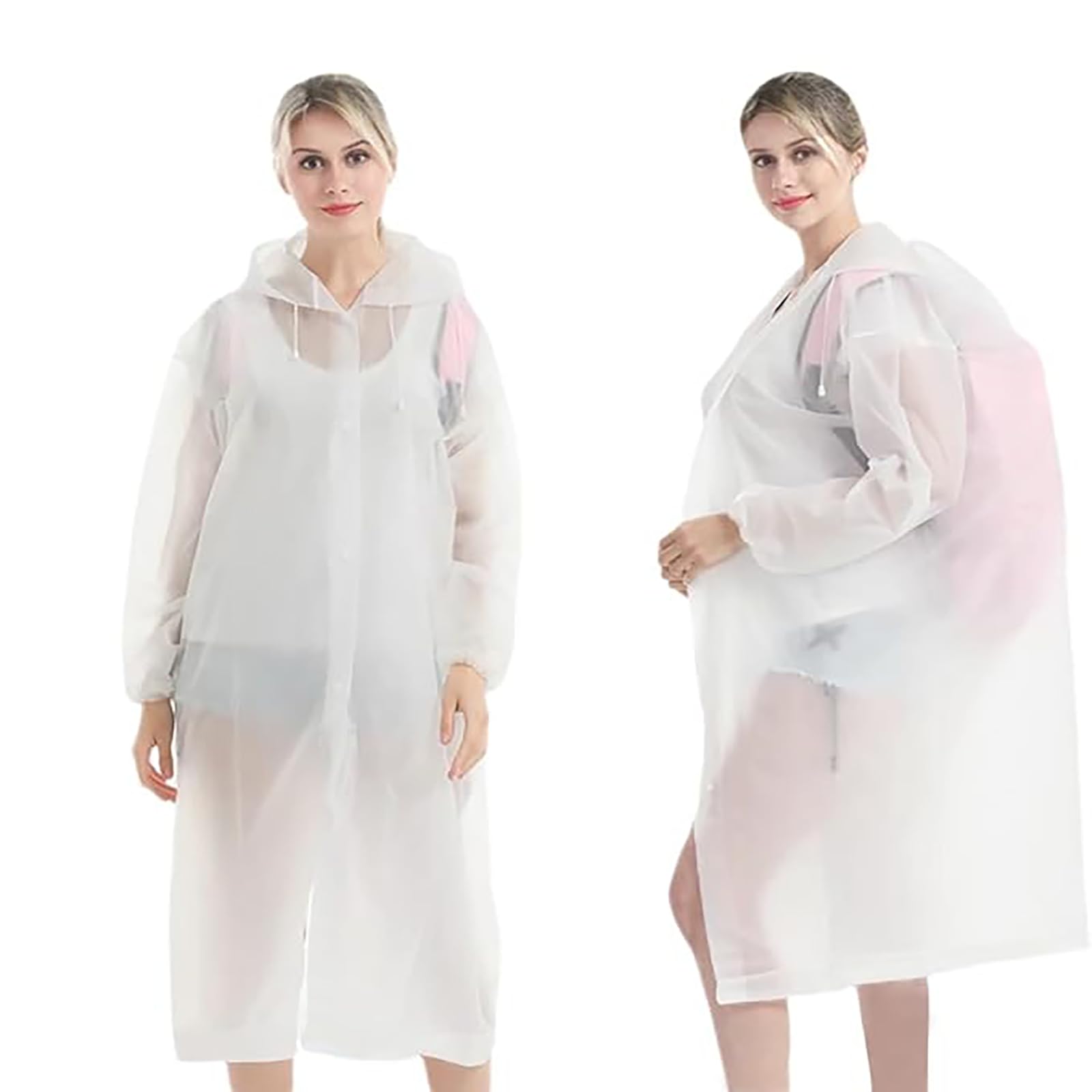 【送料無料】[LeTradeJP] レインコート 半透明 カッパ レディース ひも付きフード 環境に ...