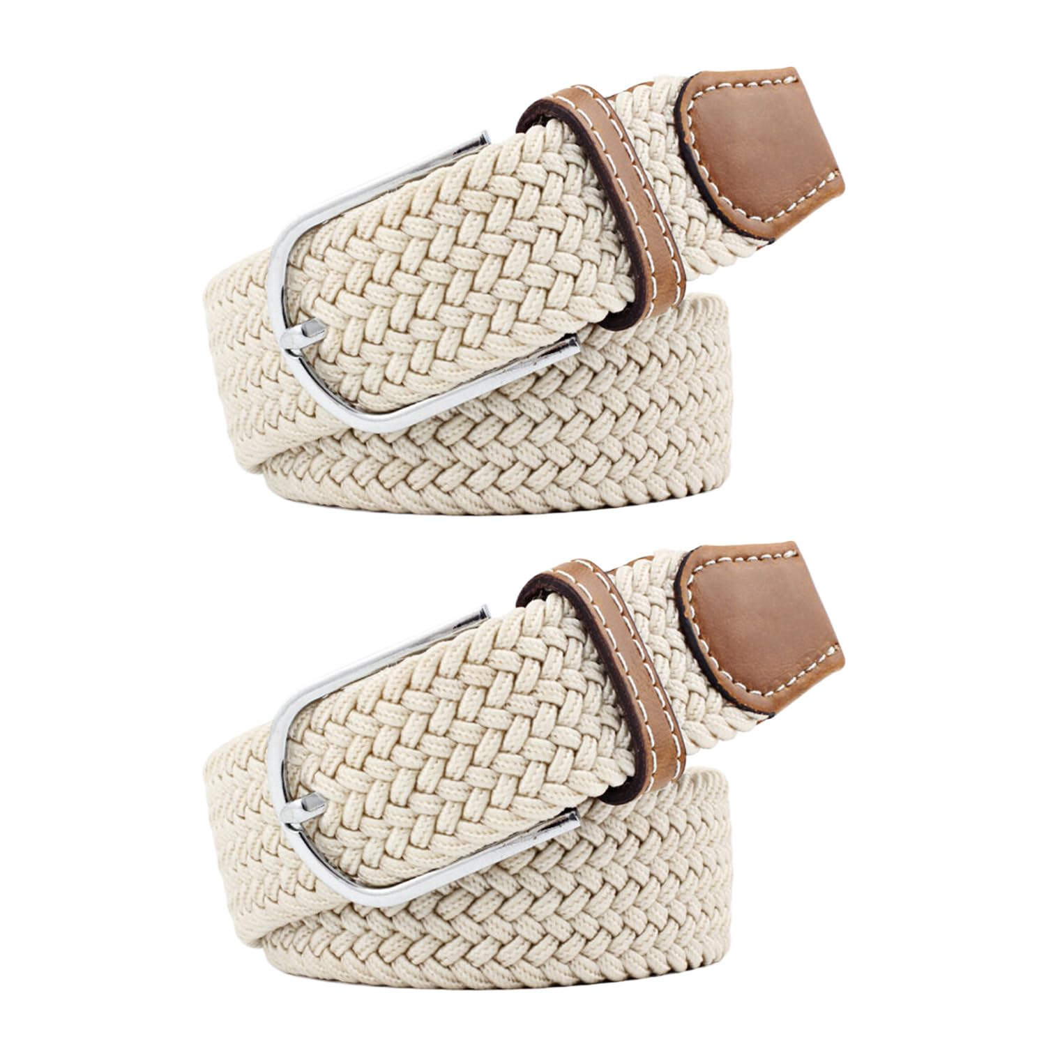 【送料無料】[RAKUKOU] ベルト メンズ メッシュベルト 2本セット サイズ調整フリー 編み込 ...