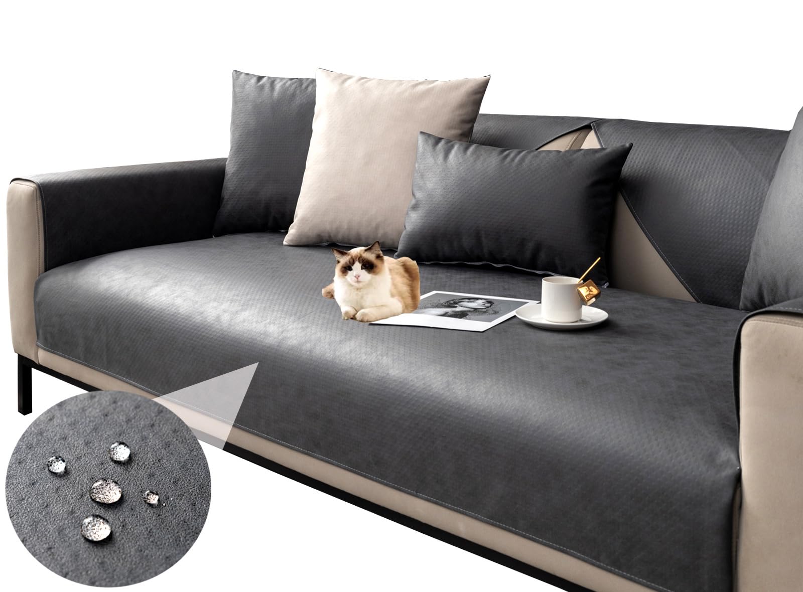 【送料無料】TMVOK ソファパッド マルチカバー 防水 犬猫対策 北欧風 ソファカバー 爪とぎ防止 ...