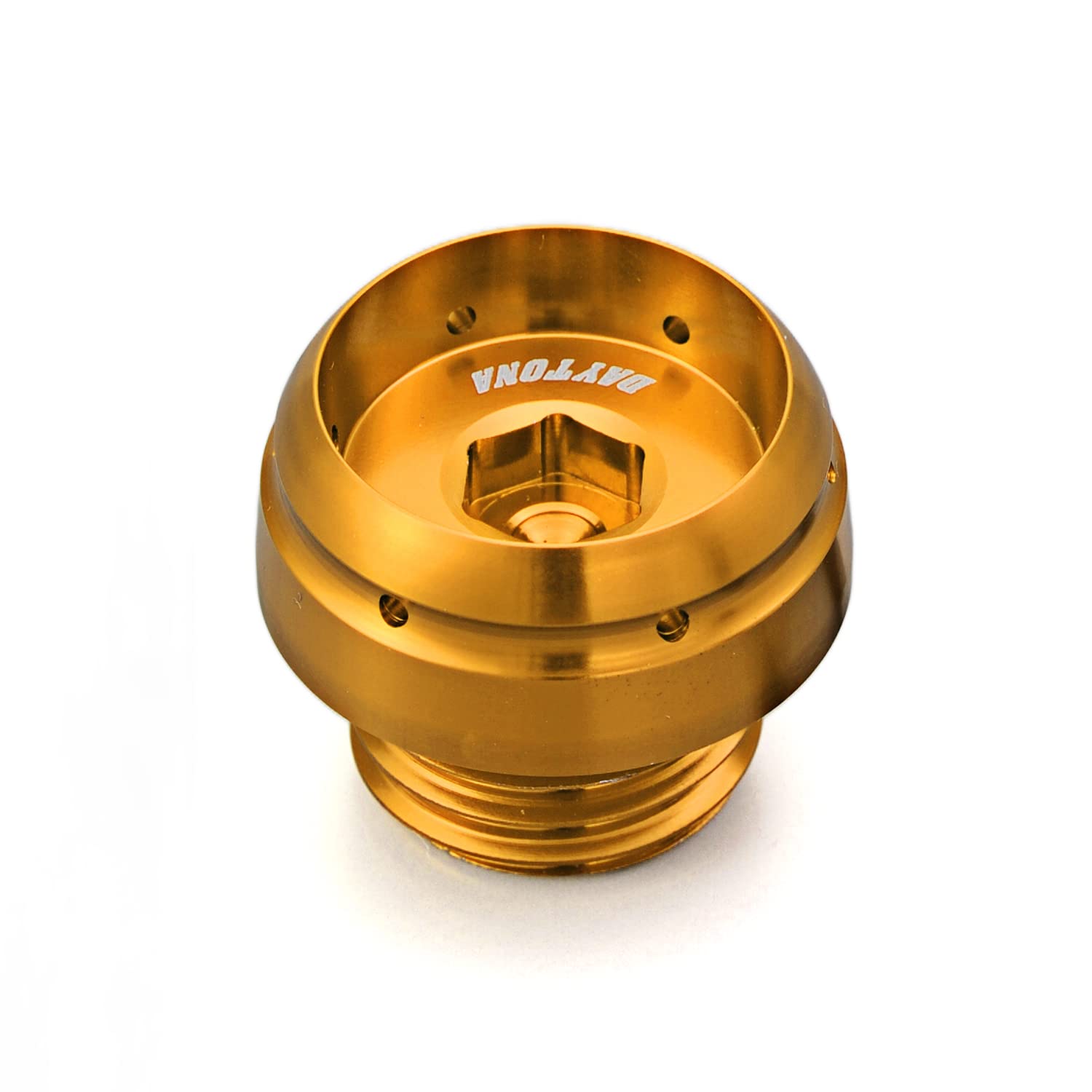 【送料無料】デイトナ(Daytona) アルミビレット バイク用 オイルフィラーキャップ Oリング付属 イタズラ抑止 アルミ削り出し バレットタイプ M20×P2.5 ゴールド 98401