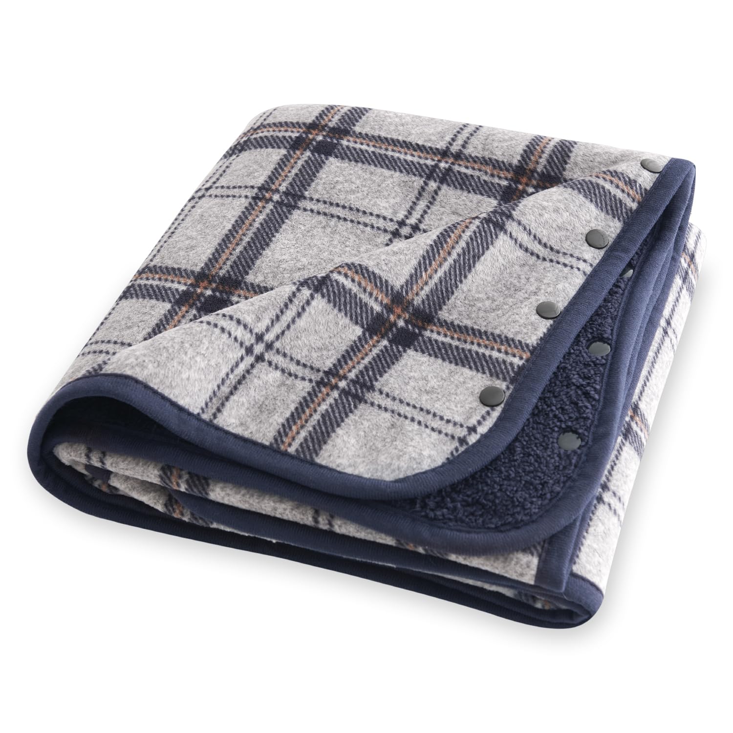 楽天フォーディア虹むすび【送料無料】Atokazo ひざ掛け 4way ブランケット 着る毛布 ボタン付き あったか フランネル 吸湿発熱 防寒対策 静電気防止 洗える ハーフケット 肩掛け 膝掛け 腰巻きスカート 軽量 アウトドア オールシーズン（グレー，80X130cm）